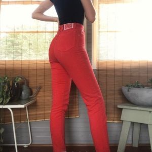 SOLD Vintage BONGO cherry red pants